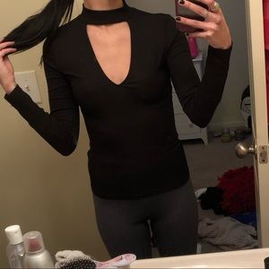 H&M Black V-Neck Top